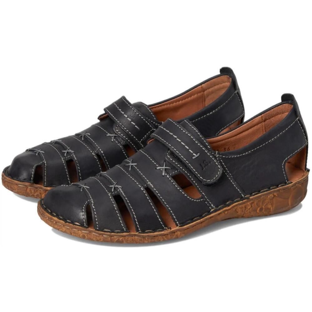 Josef Seibel Women's Black Pulse Rosalie 45 Europian Leather Shoes Size 10.5
